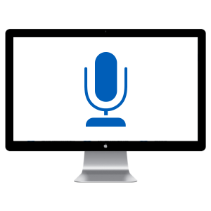 Microphone on a computer screen